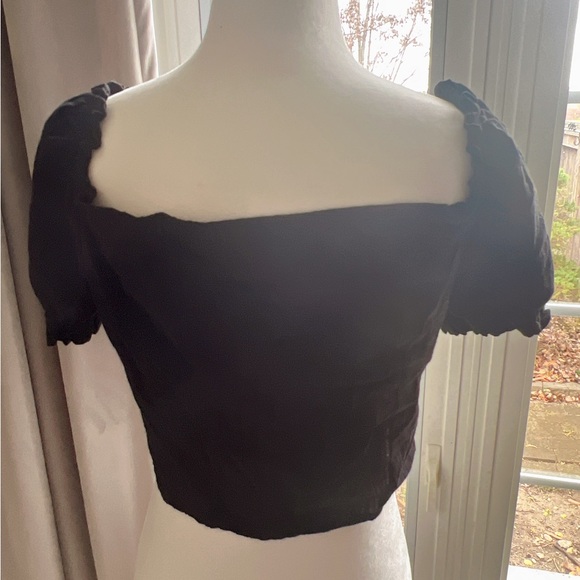 Cute sexy black top short sleeve Size:S-M - Picture 5 of 5